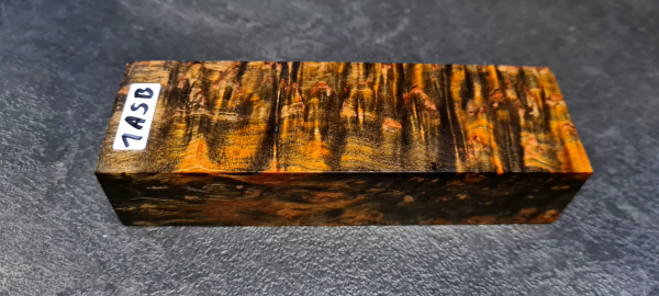 Stabilisierte Maserbirke amber-schwarz limitierte Edition (1ASB)